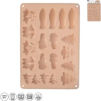 Vánoční dekorace Forma silikon Vánoce mix 20 béžová