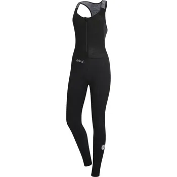 Cyklistické kalhoty DOTOUT dámské zateplené cyklistické kalhoty heat bib tight - black Velikost: XL