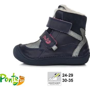 Chlapecká zimní obuv Zimní boty Ponte DA07-3-128B , Royal Blue - modré, flitry Velikost: 27