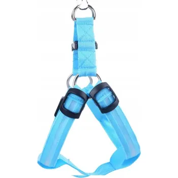 Postroj pro psa SVÍTÍCÍ POSTROJ PRO PSA MODRÝ XL 60-70x2,5cm