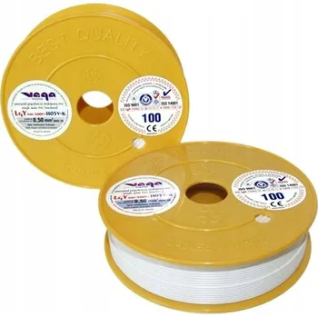 elektrický kabel Kabel LGY/H05V-K 0,50 mm2 100 m Bílý