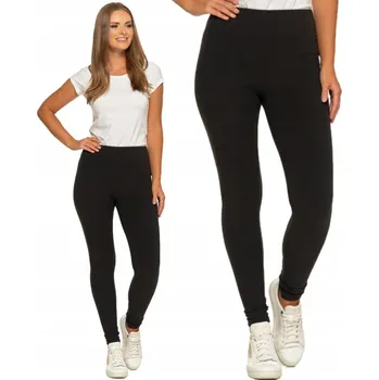 Dámské legíny Dámské legíny Moraj černé zateplené L/XL klasické s vysokým pasem