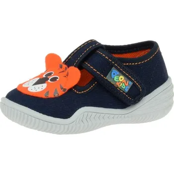 Chlapecké bačkory PEON MI/013AN PEON, modré, oranž.tygr Velikost: 22