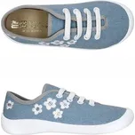 Dívčí tenisky/bačkory 4BT1415 - 3F bleděmodré, bílé kytičky Velikost: 30