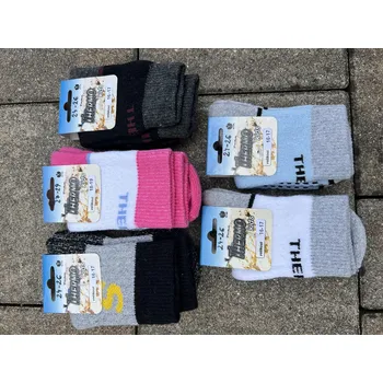 Pánské ponožky Novia Ponožky THERMO černo-šedé se žlutým Velikost: 30-32