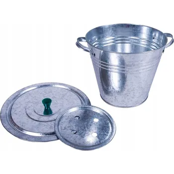 Hrnec OCELOVÝ SMALTOVANÝ HRNEC S VÍKEM PRO VAŘENÍ V PÁŘE 32L + SÍTKO