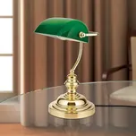 Orion LA4-587/1-Grun Stolní stylová lampa BANKIR mosaz + ZELENÉ sklo 144454169