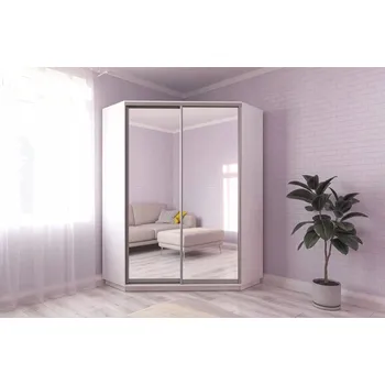 Šatní skříň Skříň VerDesign CORZA 140 x 240 x 140 cm bílá skříň se zrcadlem