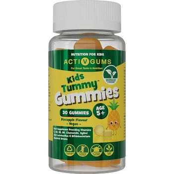 KIDS TUMMY GUMMIES - žvýkací želé na žaludek - PRO DĚTI - ananas 30 ks ACTIVGUMS