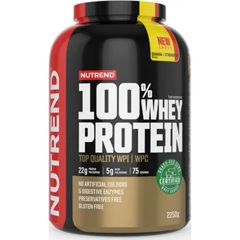 Zdraví 100% WHEY PROTEIN - banán a jahoda 2,25 kg NUTREND