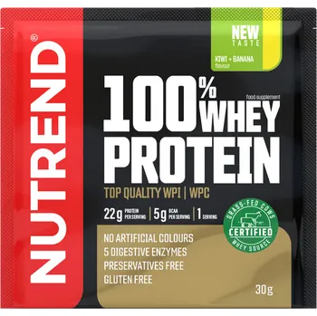 Fitness WHEY PROTEIN 100% - syrovátkový protein KIWI a BANÁN 30 g NUTREND