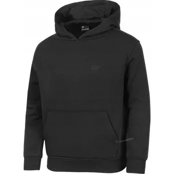 Dětská móda 4F ZATEPLENÁ CHLAPECKÁ JUNIORSKÁ MIKINA KLOKANKA S KAPUCÍ / vel 140