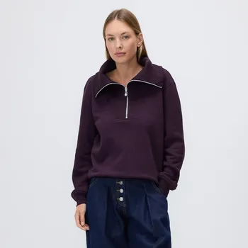 Dámská mikina Reserved - Mikina s vysokým rolákem - tmavě fialová - 683GA-49X - 683GA-49X-S