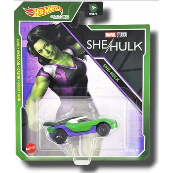 autíčko HOT WHEELS MARVEL SHE-HULK AUTO KOVOVÉ SBĚRATELSKÉ AUTÍČKO MATTEL
