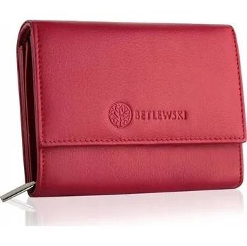 Peněženka Betlewski dámská peněženka z pravé kůže červená