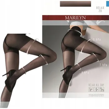 Dámské punčochy Punčocháče hladké Marilyn Relax 20 DEN černé Nero velikost 4