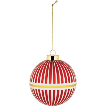 Vánoční dekorace Vánoční Koule Delight, červené proužky, Alessi