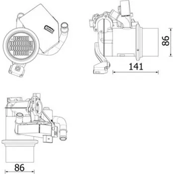Palivový systém Chladič, recirkulace spalin MAHLE CE 14 000P