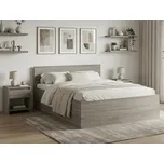 Postel SOFIA 180 x 200 cm, dub lanýž Rošt: S lamelovým roštem, Matrace: Matrace Deluxe 10 cm