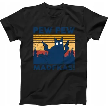 Pánské tričko PEW PEW PEW MADAFAKAS tričko s kočkou vel. S