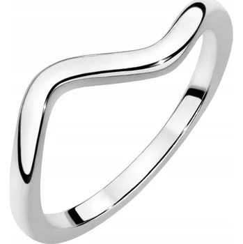 Prsten STŘÍBRNÝ PRSTÝNEK Dámský snubní prsten ryzost 925 Minimalistický Vlna vel. 20