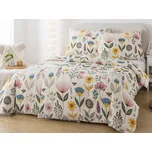 XPOSE® Francouzské bavlněné povlečení ROZKVETLÁ LOUKA 200x220 cm, 70x90 cm, Bavlna + Prodloužená možnost vrácení zboží do 50 dnů