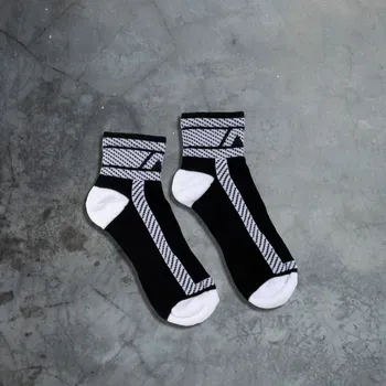 Ponožky AD Fetish ADF27 Fetish Ankle Sock černo-bílé S/M, bavlněné kotníkové ponožky
