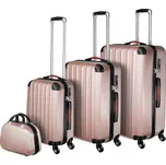 TecTake GmbH 403409 cestovní kufry pucci – sada 4 ks - růžová - zlatá