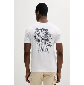 Pánské tričko Bavlněné tričko Alpha Industries Aloha T BP pánské, bílá barva, s potiskem, 156530 00X, vel. L