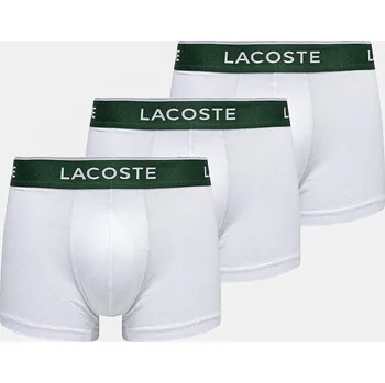 Pánské spodní prádlo Boxerky Lacoste 3-pack pánské, bílá barva, 5H1300 00X, vel. XS