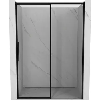 Sprchové dveře Mexen Rox posuvné sprchové dveře pravé 160 cm, černý rám, černé - 8C2-160-000-70-70-P