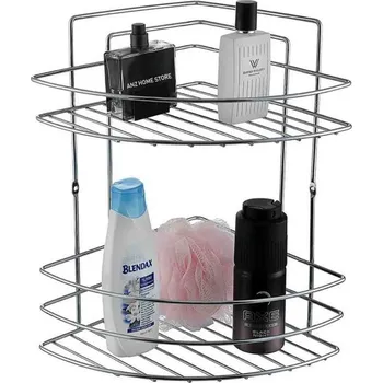 Drátěná police Polička koupelnová rohová 2 patra chrom 23x23x32cm ECE KUTIL Sklad7 640106.00 (KUTIL Sklad7)