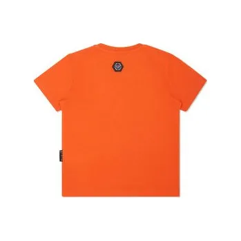 Pánské tričko PHILIPP PLEIN T-Shirt 28189 Oranžová Regular Fit 12