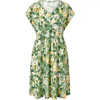 Dámské šaty 682044 - Tchibo - Žerzejové šaty s potiskem - pro ženy - vel. S 36/38 - barva: bílá/s potiskem