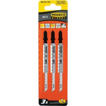 Pilový plátek Modeco listy do přímočarých pil typu T 100x2mm na dřevo a PVC 3 ks. - MN-65-191