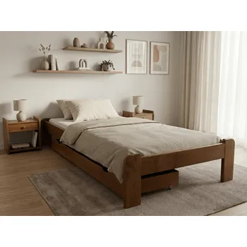 Postel ADA Postel 90x200 cm, dub Rošt: S laťkovým roštem, Matrace: bez matrace