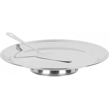 Podnos nerez servírovací ¤32cm na nožce + lopatka MAGIC KUTIL Sklad7 8701654.00 (KUTIL Sklad7)