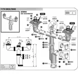 Sifon dvoudřezový T-724 DN50/DN40 KUTIL Sklad7 3609840.00 (KUTIL Sklad7)