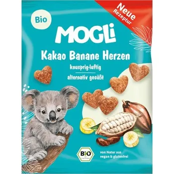 Dětská výživa MOGLI SRDÍČKA KAKAO BANÁN bez lepku, 30 g