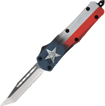 kapesní nůž CobraTec Medium FS-3 Cerakote Texas Flag Tanto Zoubkovaný 06CT113