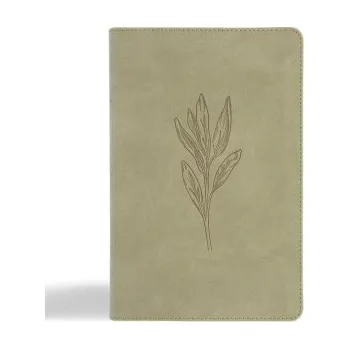 CSB Large Print Personal Size Reference Bible, Digital Study Edition, Sage Suedesoft Leathertouch (Pevná)