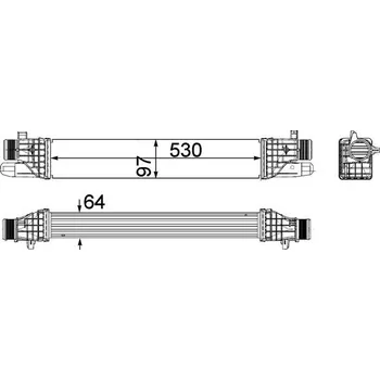 Chladič motoru Chladič turba MAHLE CI 257 000P