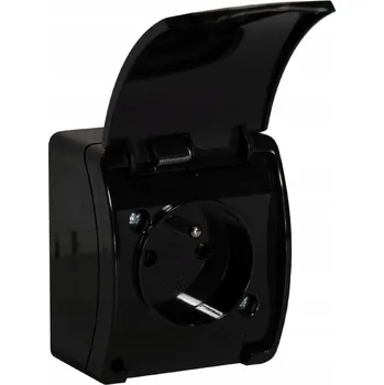 Elektrická zásuvka Orno Hermetická Elektrická Zásuvka černá