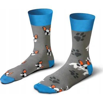 Pánské oblečení PÁNSKÉ PONOŽKY barevné veselé vtipné NESPARELOVANÉ Psi *39-41