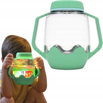 Hračka pro nejmenší Senzorická hračka - sklenice, zelená