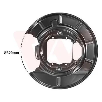 Brzdový kotouč Ochranný plech proti rozstřikování, brzdový kotouč VAN WEZEL 0639374
