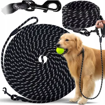 Vodítko pro psa VODÍTKO VODÍTKO 10M SILNÉ DLOUHÉ REFLEXNÍ TRENINGOVÉ VODÍTKO ODOLNÉ LANO