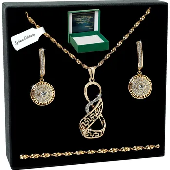 Obraz DÁREK PRO BABIČKU K NAROZENINÁM, JMENINÁM, POZLACENÝ SET ŘECKÝCH ŠPERKŮ