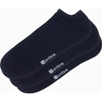 Pánské ponožky Ombre pánské kotníkové ponožky 3-pack Ombre černá | modrá 3332189