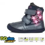 D. D. STEP Zimní obuv D.D. STEP W078-320BM - modrá svítící hvězdičky Velikost: 27